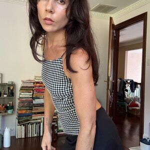 Maryam Nassir Zadeh Thea Top in Discontinued Gingham, Size 2